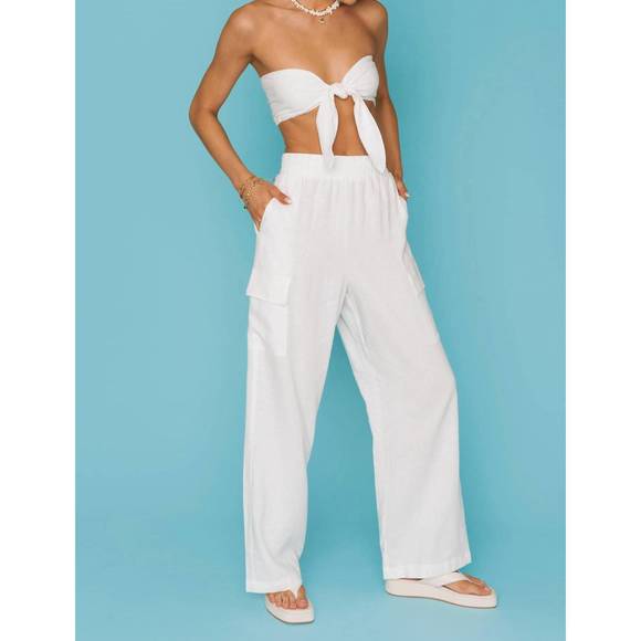 NEW SHOW ME YOUR MUMU kenny tie top in white - Picture 3 of 4